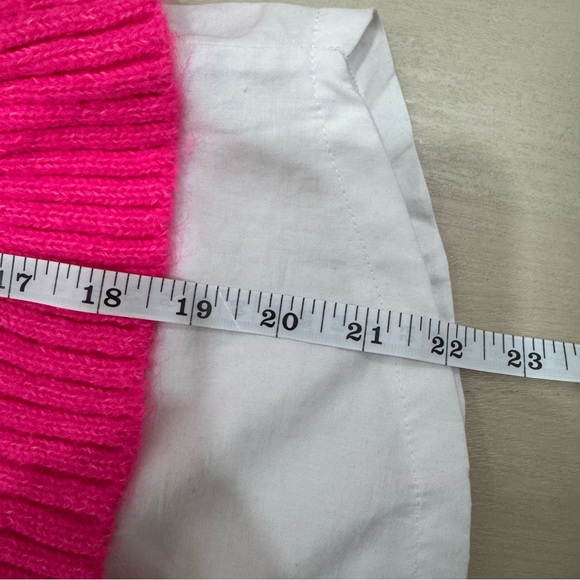 Maeve Anthropologie Layered Cable Knit Hot Pink Sweater Women's Medium - Picture 9 of 12